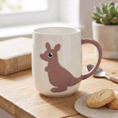 Happy Fish Cute Animal Plastic Drinking Mug 400ml