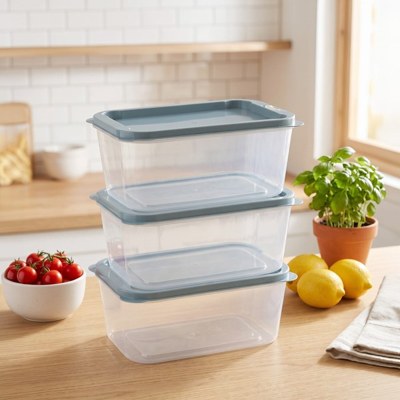 Rectangular Food Crisper Container Set